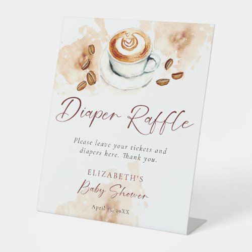 A Baby Is Brewing Diaper Raffle sign Coffee Shower