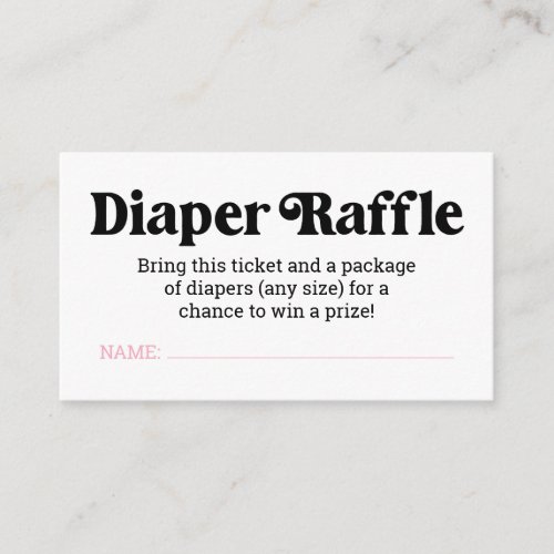 A Baby is Brewing Diaper Raffle Ticket Enclosure