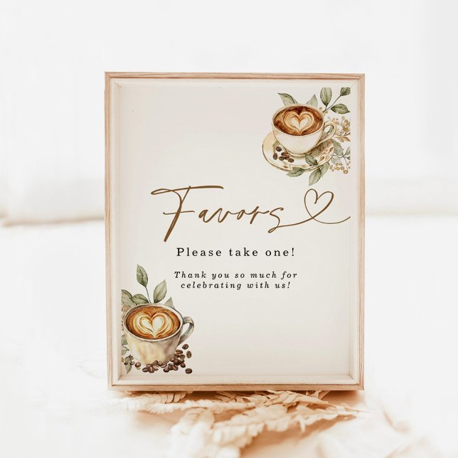 A Baby is Brewing Favors Sign | Coffee Baby Shower (Creator Uploaded)
