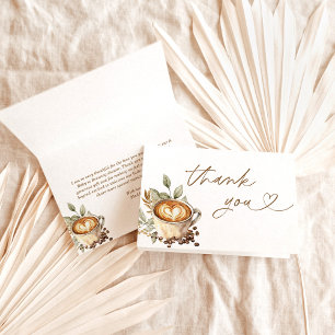 A Baby is Brewing Folded Thank You Cards, Coffee Card