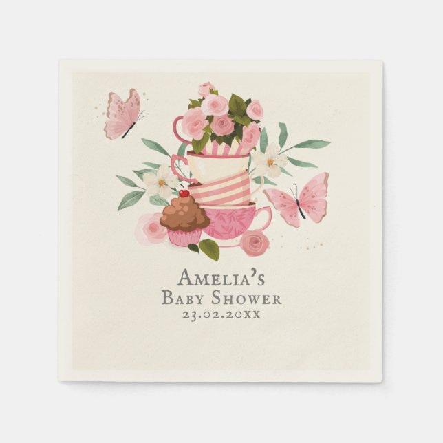 A Baby is brewing gender neutral Baby shower Napkins (Front)