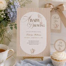 A Baby is Brewing Gingham Coffee Baby Shower