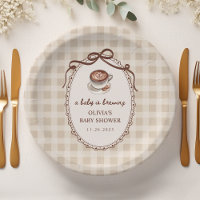 A Baby is Brewing Gingham Coffee Baby Shower