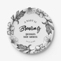 A baby is brewing Gothic Flowers tatt Baby Shower