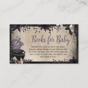 A Baby is Brewing Gothic Halloween Books for Baby Enclosure Card