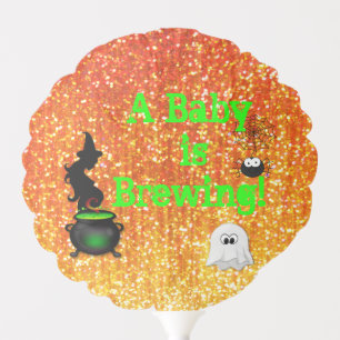 A Baby is Brewing! Halloween Baby Shower Balloon