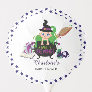 A Baby Is Brewing Halloween Baby Shower Balloon