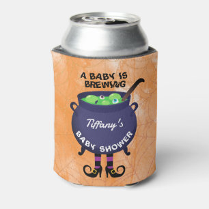 A Baby is Brewing Halloween Baby Shower Can Cooler