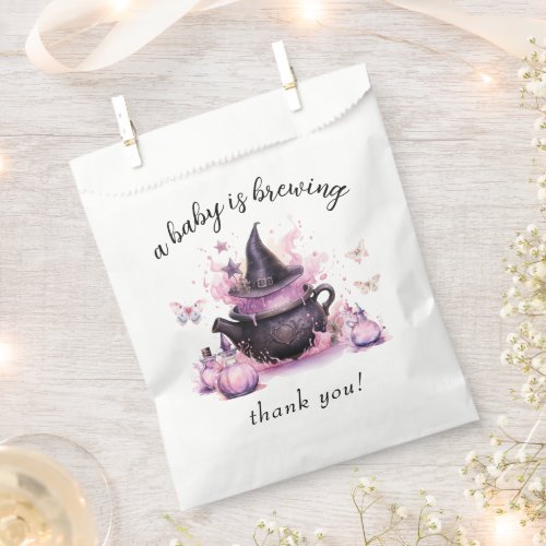 A Baby Is Brewing Halloween Baby Shower Favor Bag