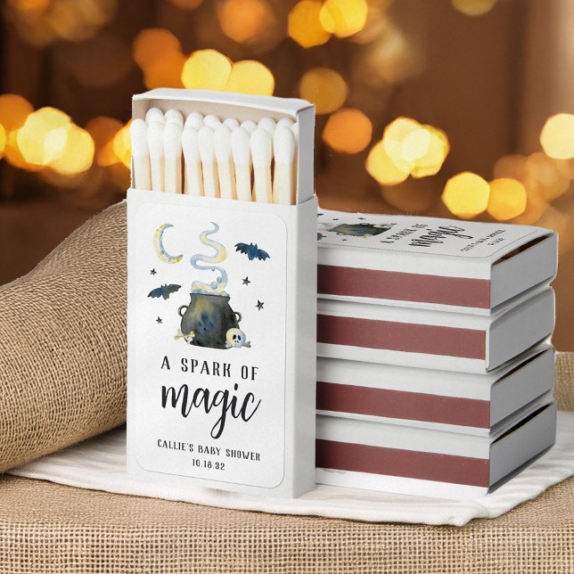 A Baby Is Brewing Halloween Baby Shower Favor Matchboxes (Creator Uploaded)
