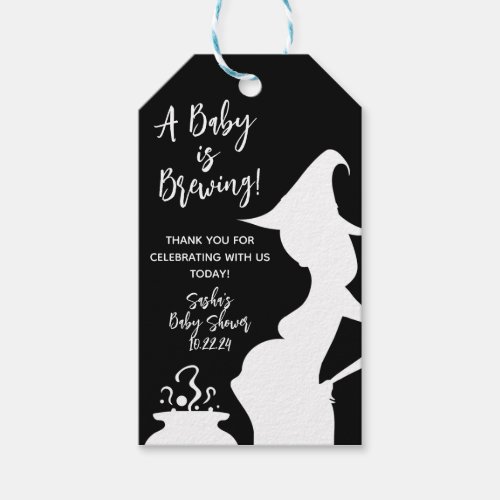 A Baby is Brewing  Halloween Baby Shower  Gift Tags