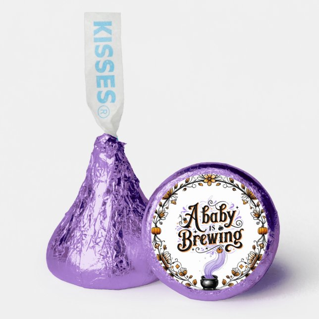 A Baby is Brewing Halloween Baby Shower Hershey®'s Kisses® (Front)