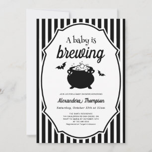 A Baby is Brewing Halloween Baby Shower Invitation