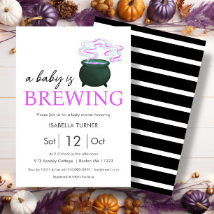 A Baby is Brewing Halloween Baby Shower Invitation