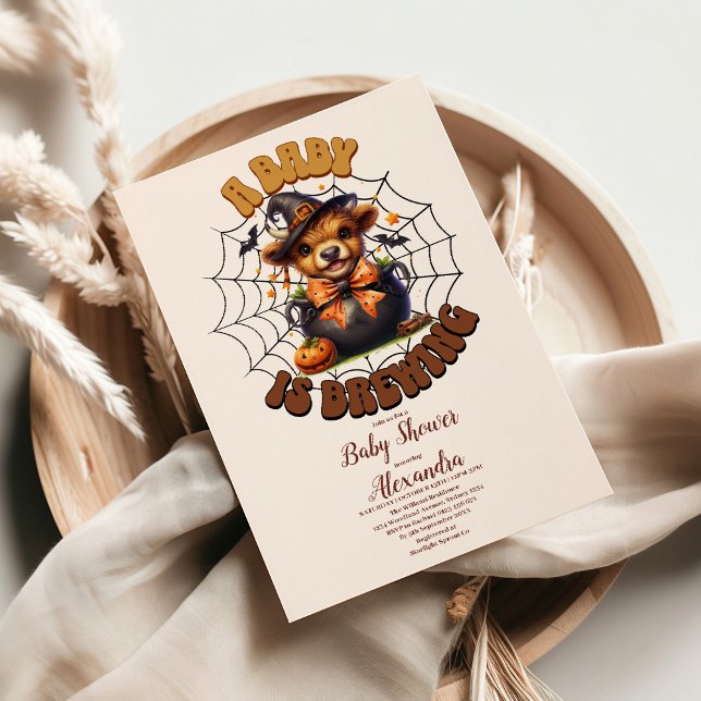A Baby is Brewing Halloween Baby Shower Invitation (Creator Uploaded)