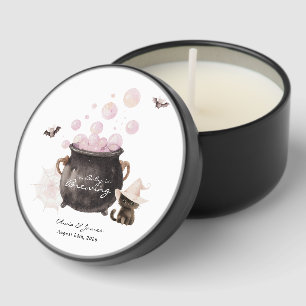 A Baby is Brewing Halloween Baby Shower Mini Candle Favors