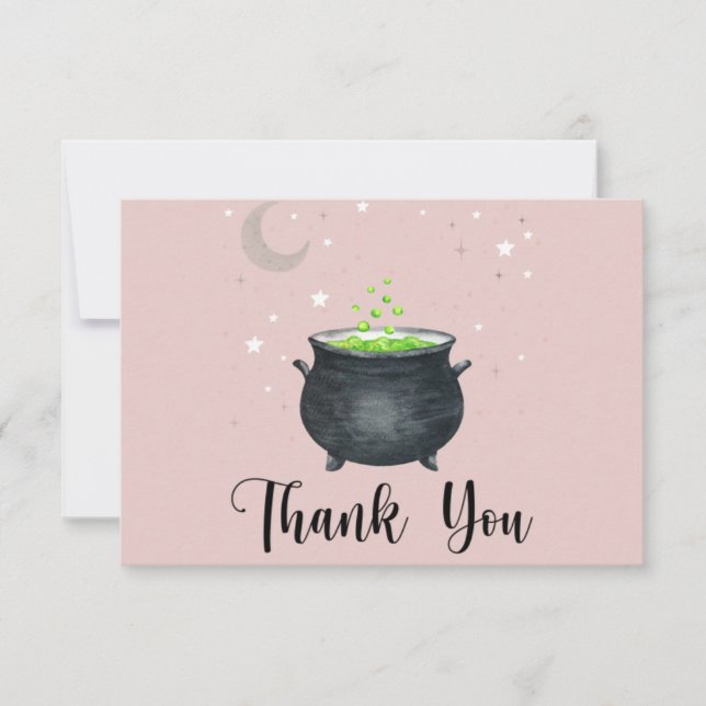 A Baby is Brewing Halloween Baby Shower Thank You (Front)