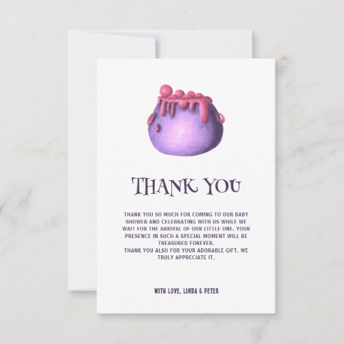 A Baby is Brewing Halloween Baby Shower Thank You Card