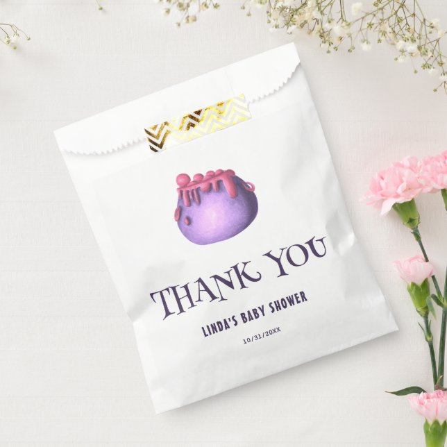 A Baby is Brewing Halloween Baby Shower Thank You Favor Bag (Sealed)