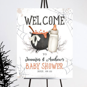 A Baby is Brewing Halloween Baby Shower Welcome Foam Board