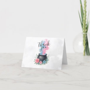 A Baby Is Brewing Halloween Cauldron Thank You Card