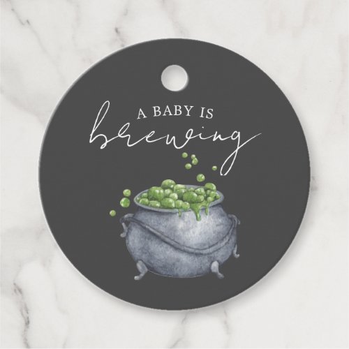 A Baby is Brewing Halloween  Favor Tags