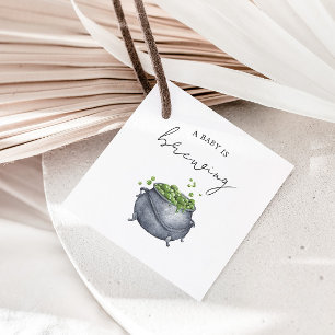 A Baby is Brewing Halloween Favor Tags