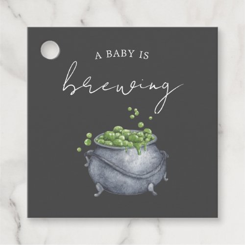 A Baby is Brewing Halloween  Favor Tags