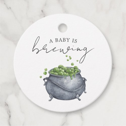 A Baby is Brewing Halloween  Favor Tags