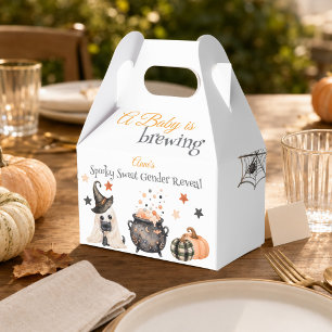 A Baby Is Brewing Halloween Gable Treat Favor Boxes