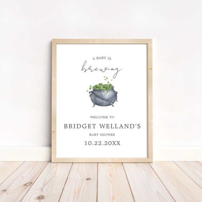 A Baby is Brewing Halloween | Poster (Available for print and instant digital download!)