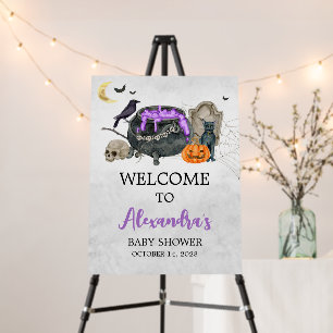 A Baby is Brewing Halloween Welcome Sign