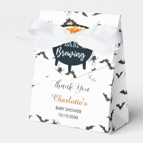 A Baby Is Brewing Halloween Witch Baby Shower Favor Boxes