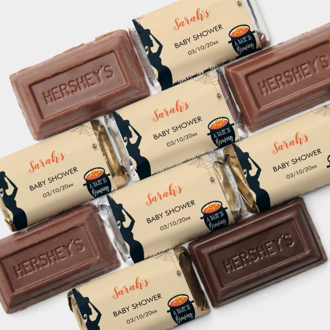 A Baby Is Brewing Halloween witch Baby Shower Hershey's Miniatures (Assorted)
