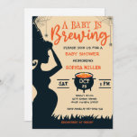 A Baby Is Brewing Halloween Witch Baby Shower Invitation<br><div class="desc">A Baby Is Brewing Halloween Baby Shower Party Invitation</div>
