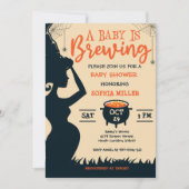 A Baby Is Brewing Halloween Witch Baby Shower Invitation (Front)