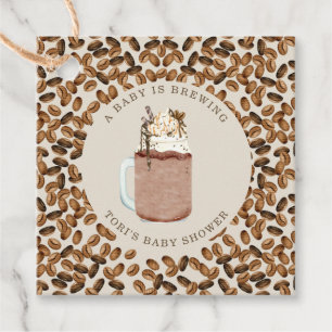 A Baby Is Brewing Iced Coffee Baby Shower Favor Favor Tags