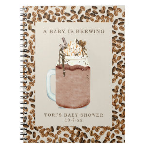 A Baby Is Brewing Iced Coffee Baby Shower Guest Notebook