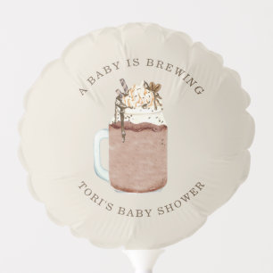 A Baby Is Brewing Iced Coffee Beans Baby Shower Balloon