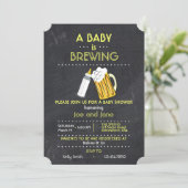 A Baby Is Brewing Invitation (Standing Front)