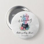A Baby Is Brewing Magical Cauldron Button