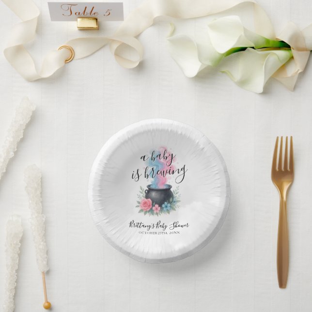 A Baby Is Brewing Magical Cauldron Paper Bowls (Wedding)
