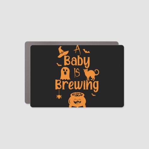 A Baby Is Brewing Maternity Halloween Women Funny Car Magnet