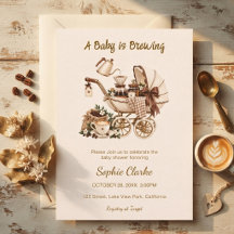 A Baby is Brewing Neutral Coffee Baby Shower