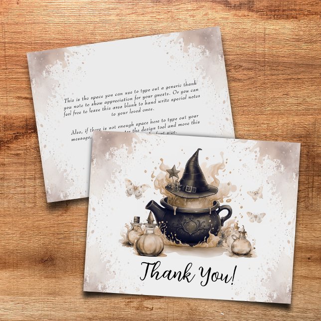 A Baby Is Brewing Neutral Halloween Baby Shower  Thank You Card (Creator Uploaded)