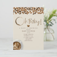 A Baby Is Brewing Oh Baby Coffee Beans Baby Shower Invitation