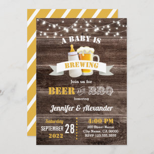 A Baby is Brewing or Babies are Brewing Invitation