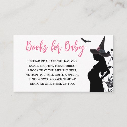 A Baby is Brewing Pink Witch Books for Baby Enclosure Card
