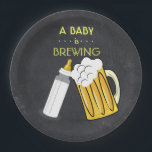 A Baby Is Brewing Plate<br><div class="desc">a cute addition to this theme</div>