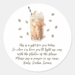 A baby is brewing - Prayer candle label